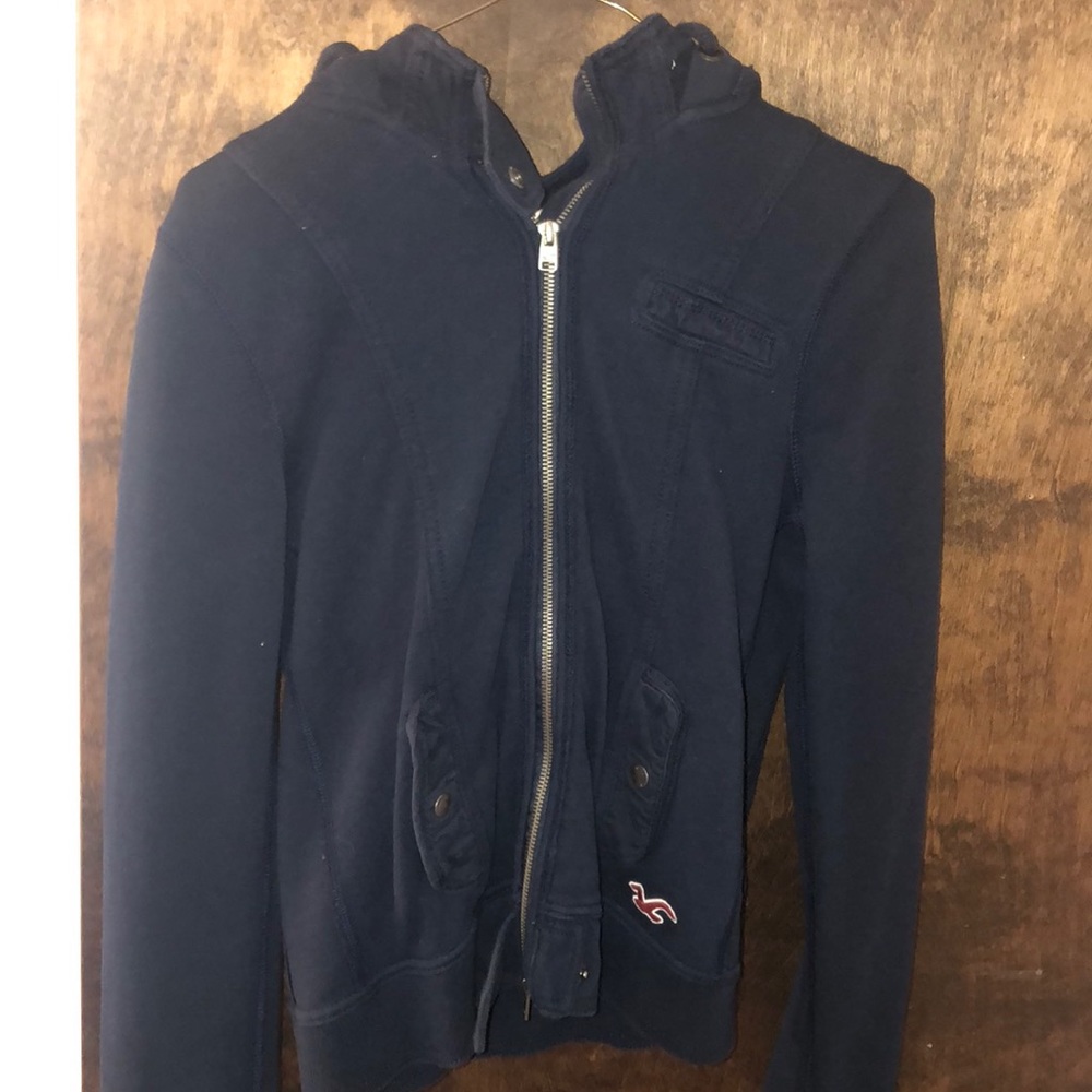 Blue zip up jacket